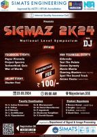 SIGMAZ'2K24 National Level Technical Symposium Poster